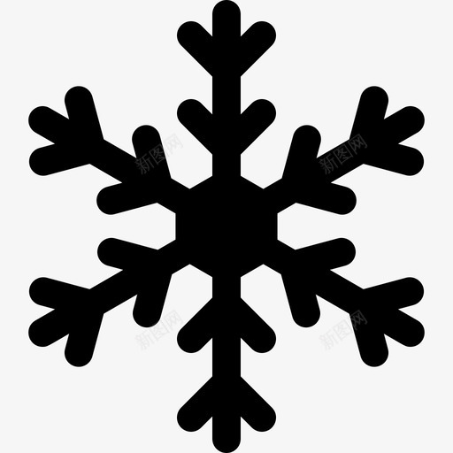 雪花冬天103填充图标svg_新图网 https://ixintu.com 冬天 填充 雪花