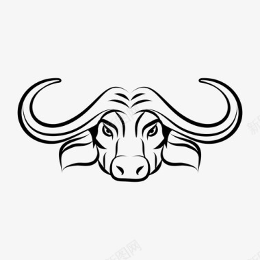 牛吉祥物牛头动物吉祥物图标图标