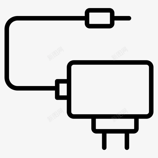 适配器充电器连接器图标svg_新图网 https://ixintu.com 充电器 图标 家用电器 插头 电器 电线 线路 设备 连接器 适配器