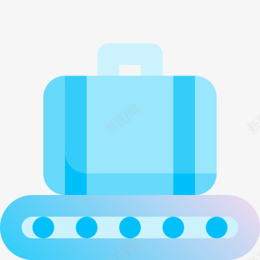 行李机场147蓝色图标图标