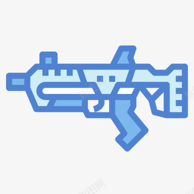 步枪枪11蓝色图标图标