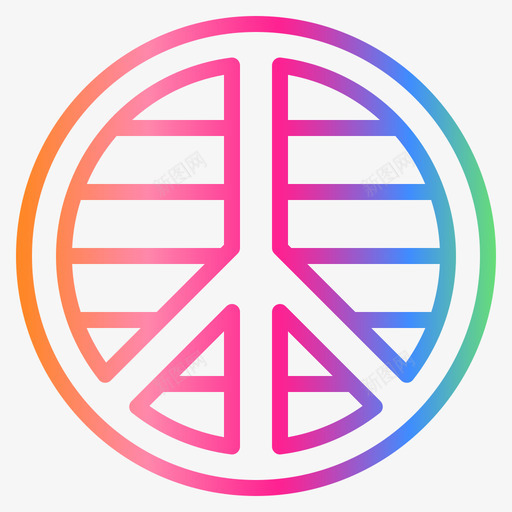 和平lgbt2梯度图标svg_新图网 https://ixintu.com lgbt 和平 梯度