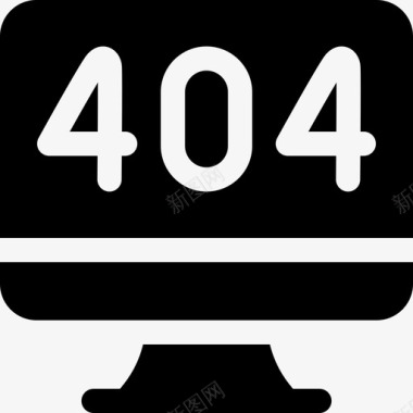 错误404远程办公已填充图标图标