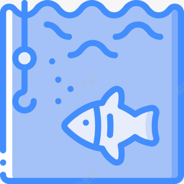 钓鱼海鲜17蓝色图标图标