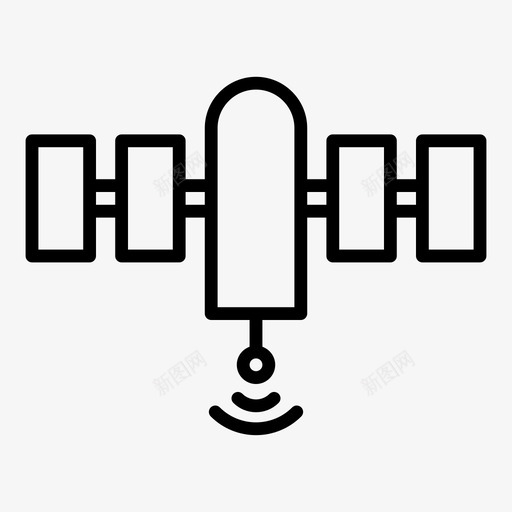 卫星天文学连接图标svg_新图网 https://ixintu.com 卫星 天文学 空间 轮廓 连接