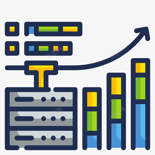 增长大数据82线性颜色图标svg_新图网 https://ixintu.com 增长 大数 数据 线性 颜色