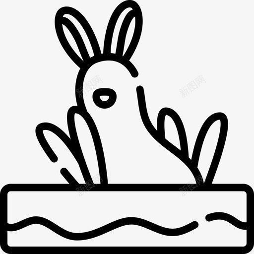 兔子冬季自然16直系图标svg_新图网 https://ixintu.com 兔子 冬季 直系 自然