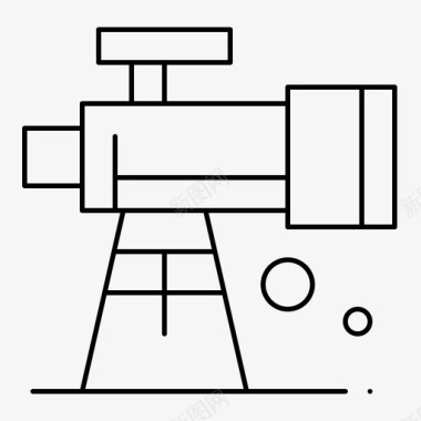 天文望远镜行商动机淡薄图标图标