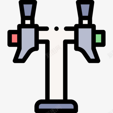 水龙头啤酒49线性颜色图标图标