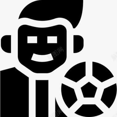 足球运动员体育头像4填充图标图标