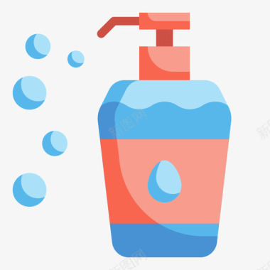 肥皂瓶美容化妆品6扁平图标图标