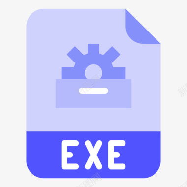 Exe文件扩展名4平面图标图标