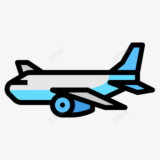 航空物流105线性颜色图标svg_新图网 https://ixintu.com 物流 线性 航空 颜色