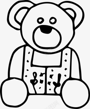 泰迪熊婴儿用品收藏图标图标