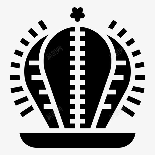 仙人掌夏123雕文图标svg_新图网 https://ixintu.com 仙人掌 雕文