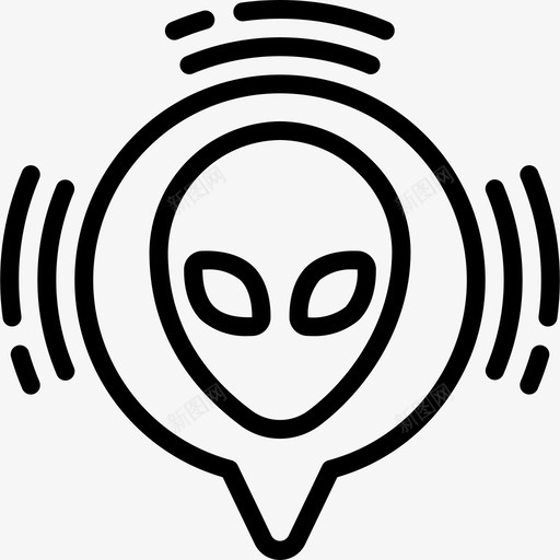 外星人播客直系图标svg_新图网 https://ixintu.com 外星人 播客 直系