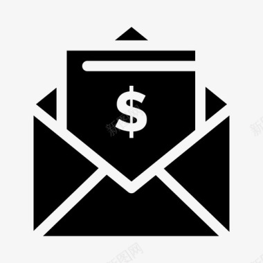 信件美元邮件图标图标
