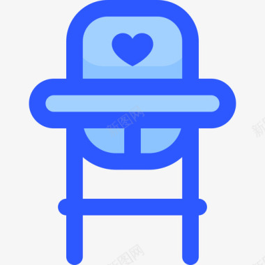 婴儿椅爱112蓝色图标图标