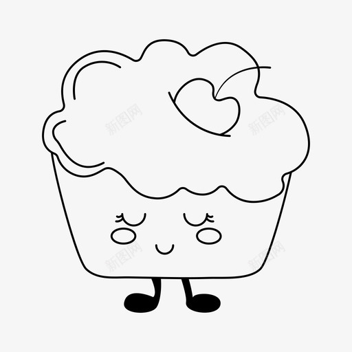 纸杯蛋糕人物甜点图标svg_新图网 https://ixintu.com 人物 可爱 川菜 爱的 甜点 纸杯 菜单 蛋糕 食物