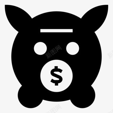 小猪银行美元金融图标图标