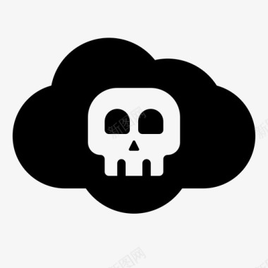 污染云灾难图标图标