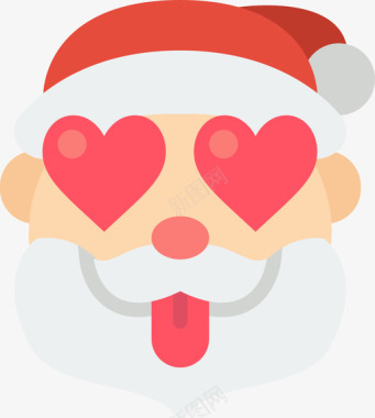 红心圣诞表情1平淡图标图标