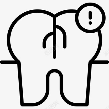 裂纹牙医54线状图标图标