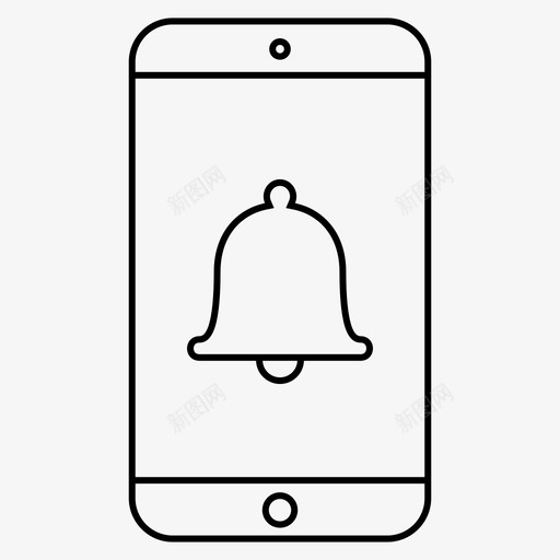 手机闹钟通知手机图标svg_新图网 https://ixintu.com 图标 手机 通知 闹钟