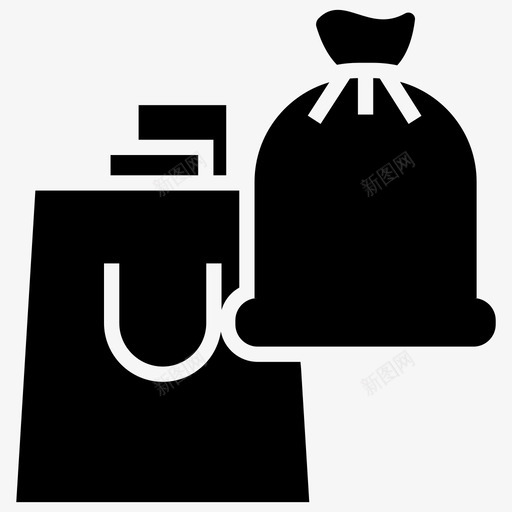 可再密封袋食品袋手提袋图标svg_新图网 https://ixintu.com 使用 可再 密封 封袋 废物 手提袋 用的 袋子 购物袋 重复 食品袋