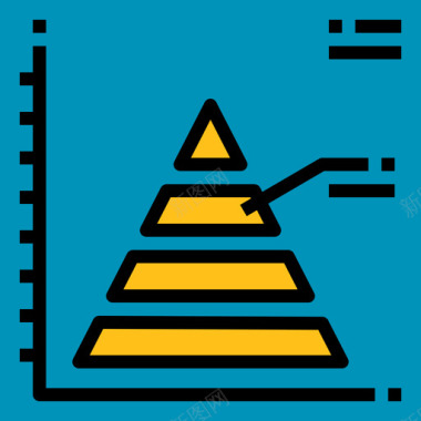金字塔数据分析22线性颜色图标图标