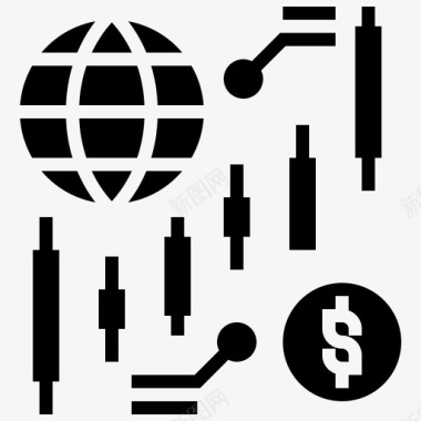 股票股票投资7字形图标图标
