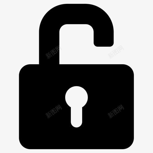 开锁挂锁隐私图标svg_新图网 https://ixintu.com 安全 开锁 挂锁 隐私