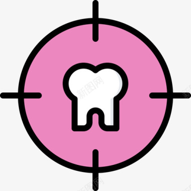 牙齿牙医56彩色图标图标