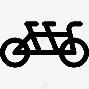 自行车68家庭直线型图标图标