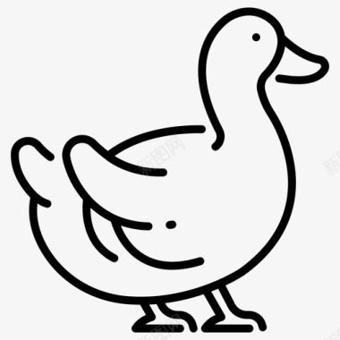 鸭动物喙图标图标