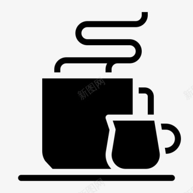 热咖啡咖啡80加满图标图标