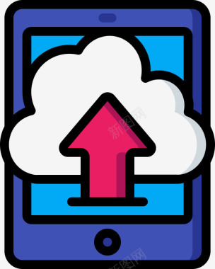 云移动设备管理6线性颜色图标图标