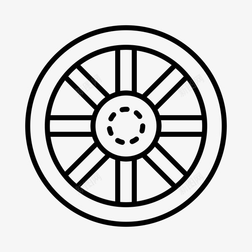 马车轮古董马车图标svg_新图网 https://ixintu.com 传家宝 古董 复古 老式 车轮 马车 马车轮
