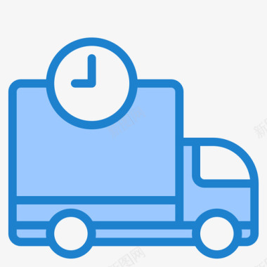 送货车网上购物12蓝色图标图标