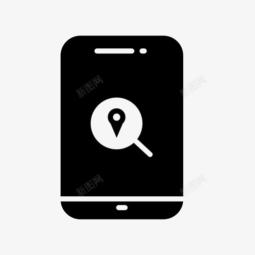 使用移动设备搜索位置地图位置图标svg_新图网 https://ixintu.com glyactico5 位置 使用 地图 搜索 移动 设备