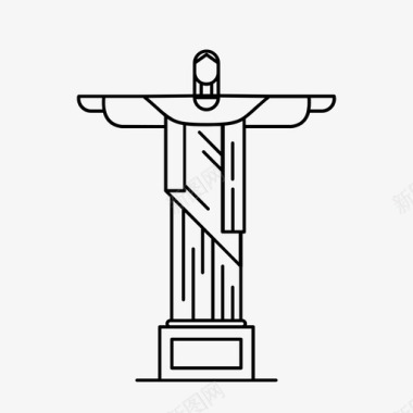 基督雕像巴西地标图标图标