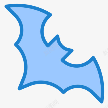 蝙蝠万圣节181蓝色图标图标