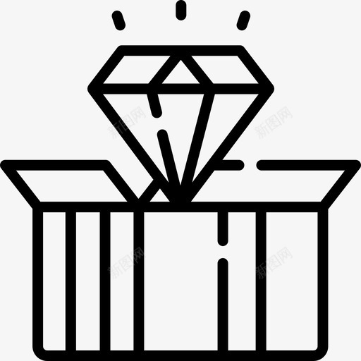 钻石礼物12直系图标svg_新图网 https://ixintu.com 直系 礼物 钻石