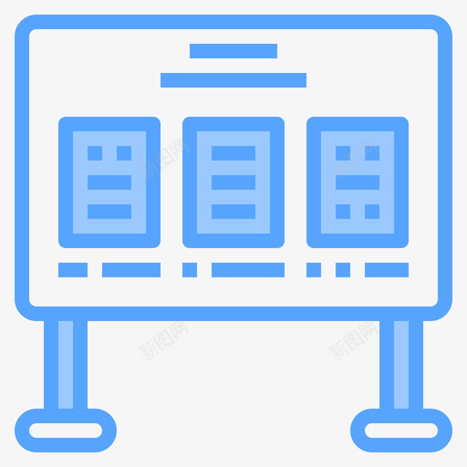 布告栏学校120蓝色图标svg_新图网 https://ixintu.com 学校 布告栏 蓝色