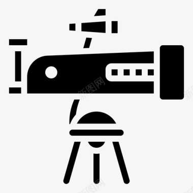望远镜航天技术9字形图标图标