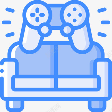 沙发游戏之夜3蓝色图标图标