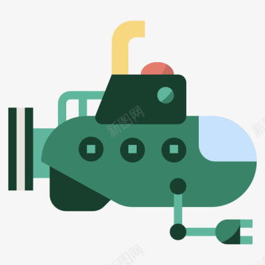 81军用飞机潜艇图标图标