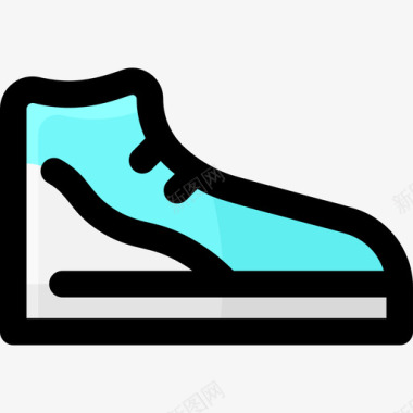运动鞋衣服155线性颜色图标图标