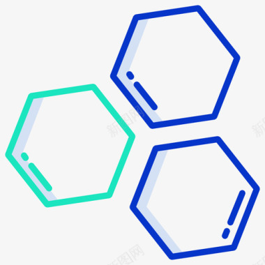 分子科学技术5轮廓颜色图标图标