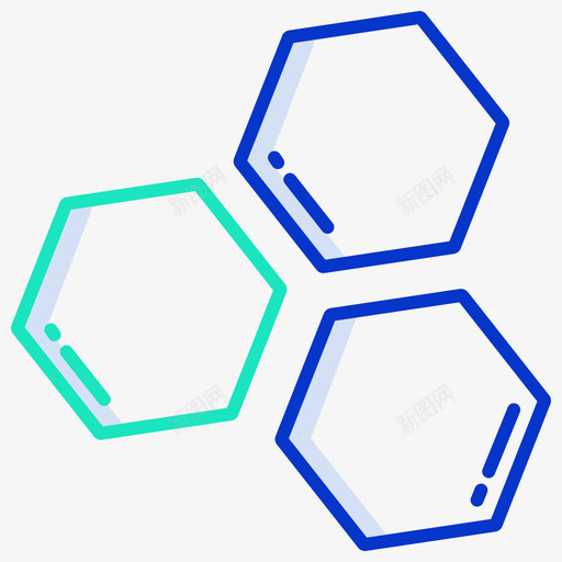 分子科学技术5轮廓颜色图标svg_新图网 https://ixintu.com 分子 科学技术 轮廓 颜色